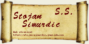 Stojan Simurdić vizit kartica